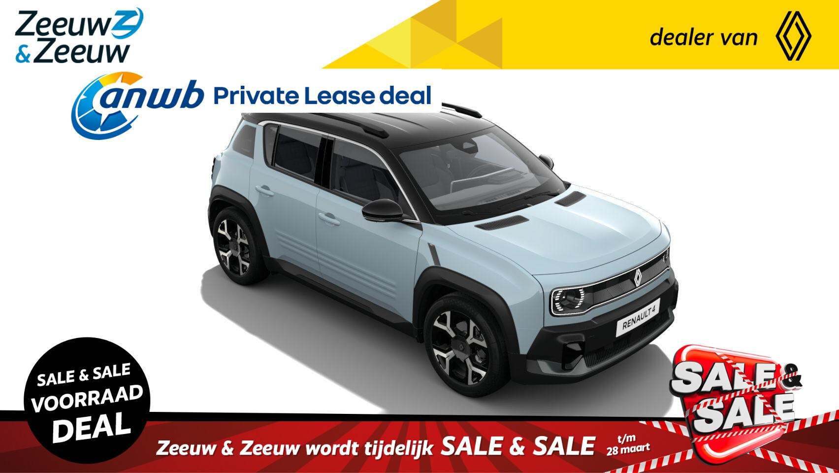 Renault 4 - comfort range techno 52 kWh | OP VOORRAAD OP =OP  NU MET €2.500,- SALE & SALE KORTING!!! - AutoWereld.nl