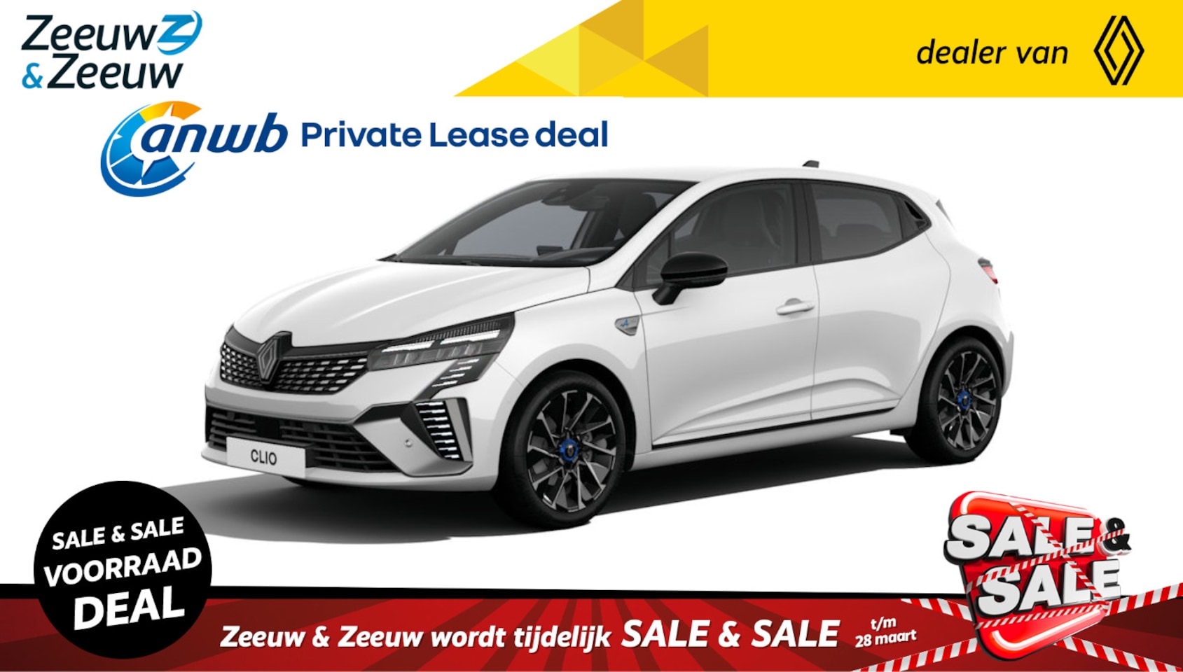 Renault Clio - E-Tech Full Hybrid 145 esprit Alpine | NU met € 3000,- Zeeuw en Zeeuw RUN OUT korting | + - AutoWereld.nl