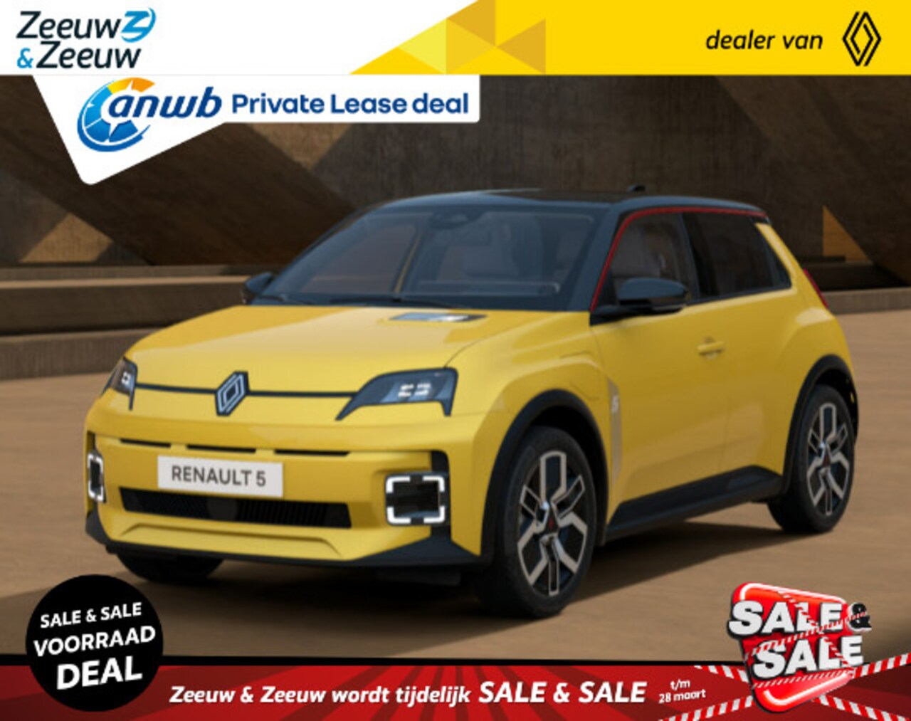 Renault 5 - comfort range techno 52 kWh OP VOORRAAD OP=OP  NU MET €1,800- SALE & SALE KORTING!!! - AutoWereld.nl