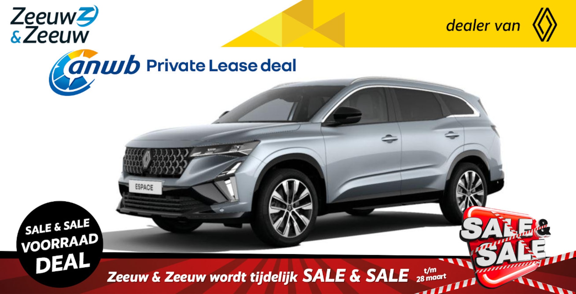 Renault Espace - E-Tech full hybrid 200 techno 7p. | Nu te bestellen | €1.000,- Korting | - AutoWereld.nl