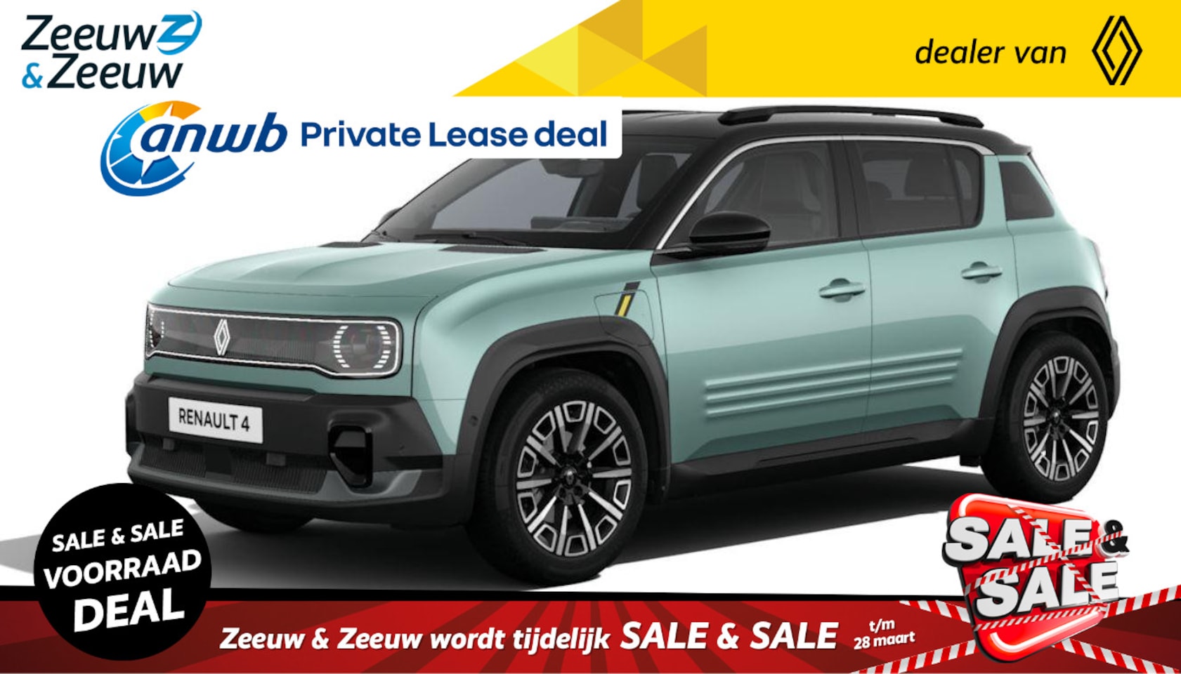 Renault 4 - Iconic Comfort Range | Profiteer nu van €2500,- Zeeuw & Zeeuw voorraadkorting | NU met GRA - AutoWereld.nl