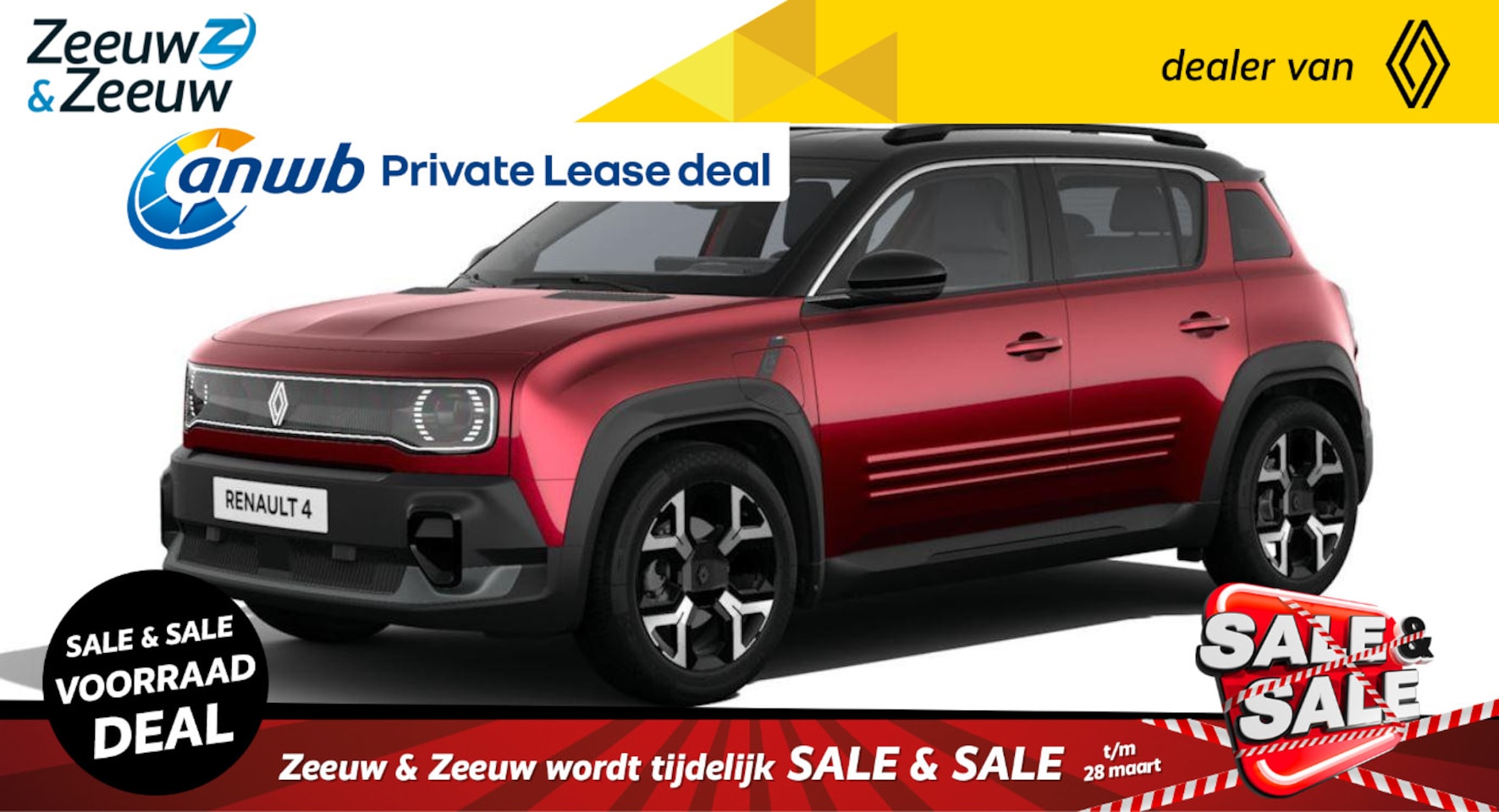 Renault 4 - Techno comfort range | Profiteer nu van €2500,- Zeeuw & Zeeuw voorraadkorting | NU met GRA - AutoWereld.nl