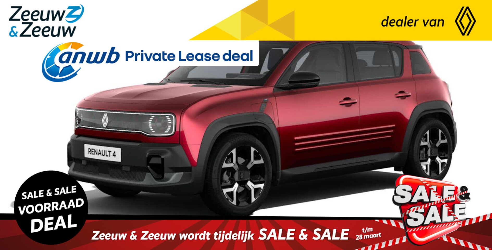 Renault 4 - Techno comfort range | Profiteer nu van €2500,- Zeeuw & Zeeuw voorraadkorting | NU met GRA - AutoWereld.nl