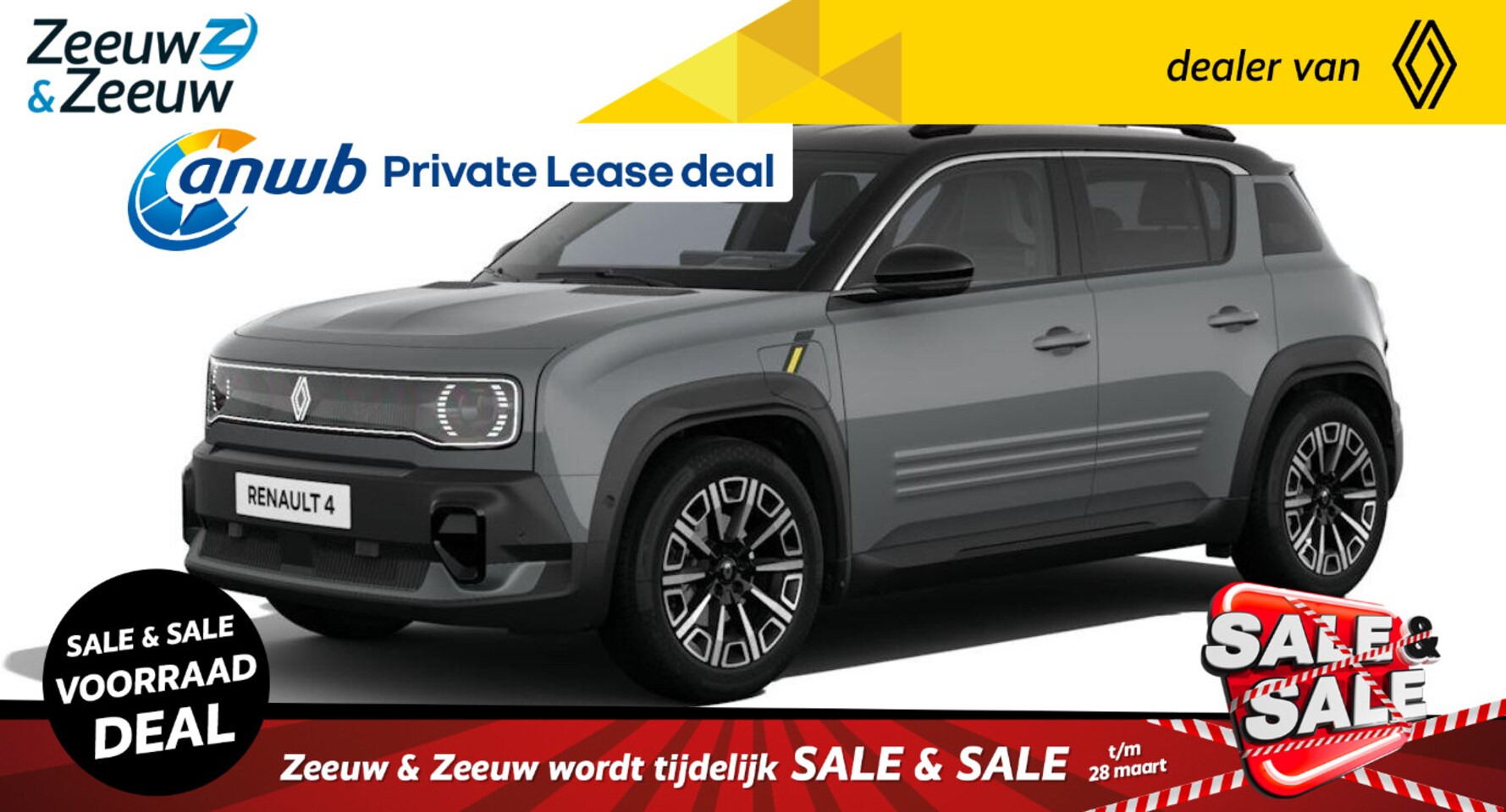 Renault 4 - Iconic Comfort Range | Profiteer nu van €2500,- Zeeuw & Zeeuw voorraadkorting | NU met GRA - AutoWereld.nl