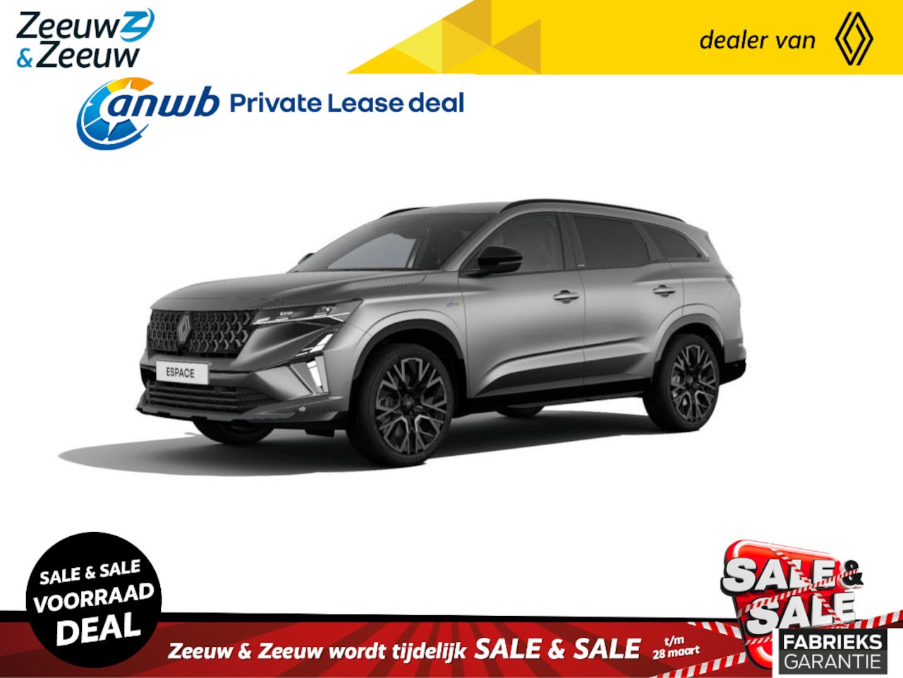 Renault Espace - E-Tech full hybrid 200 esprit Alpine 7p. Nieuw model | NU met € 2500,- Zeeuw & Zeeuw voorr - AutoWereld.nl