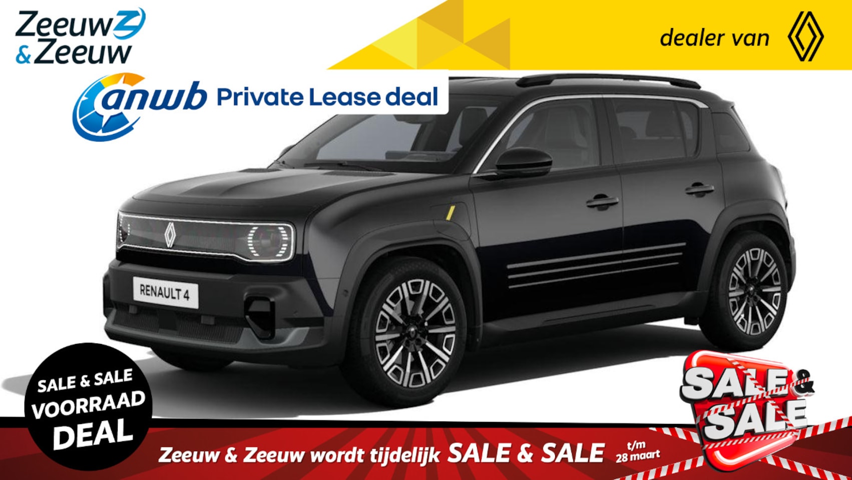 Renault 4 - Iconic Comfort Range | Profiteer nu van €2500,- Zeeuw & Zeeuw voorraadkorting | NU met GRA - AutoWereld.nl