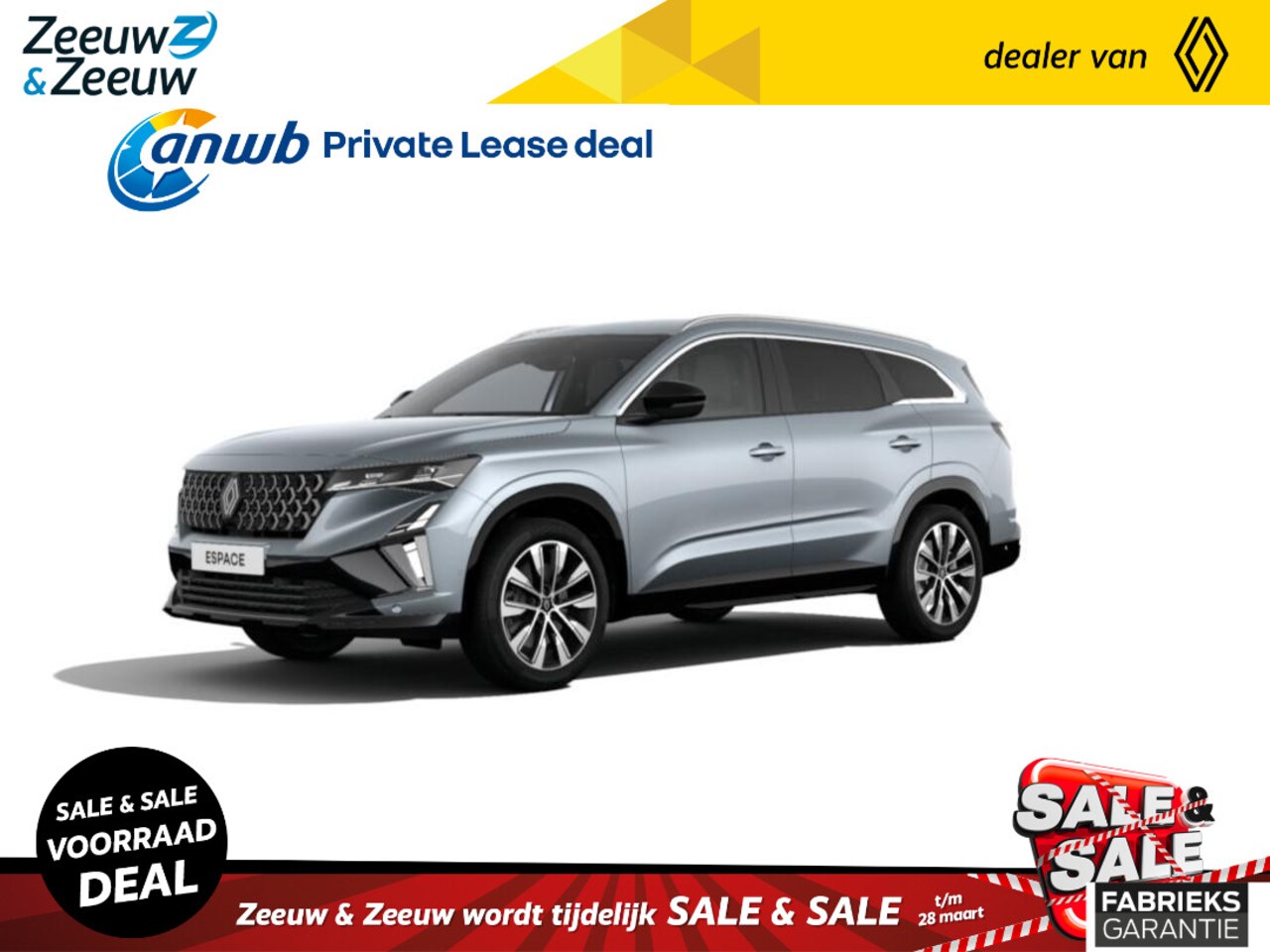 Renault Espace - E-Tech full hybrid 200 techno 5p. Nieuw model | NU met € 2500,- Zeeuw & Zeeuw voorraadkort - AutoWereld.nl