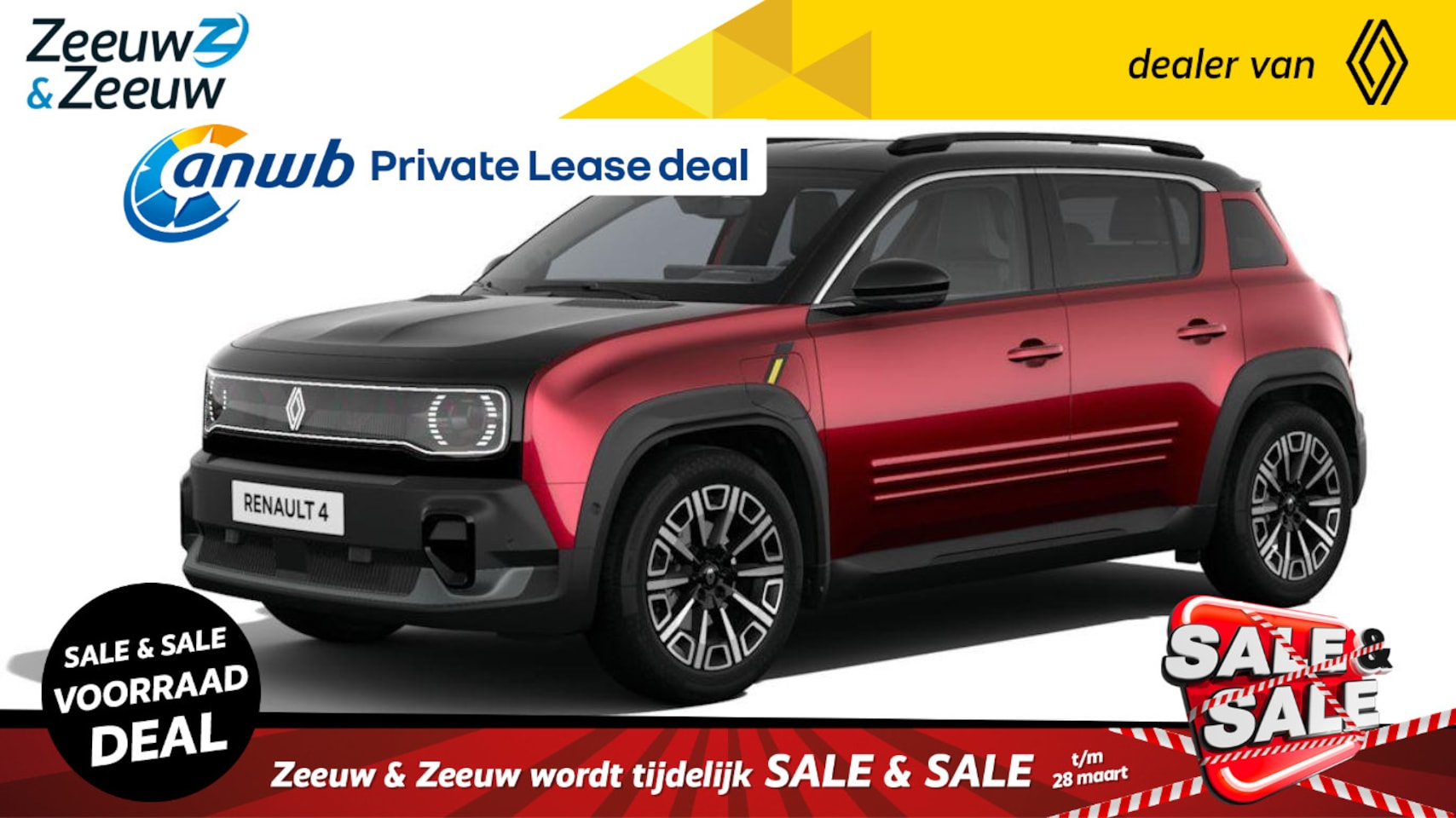 Renault 4 - Iconic Comfort Range | Profiteer nu van €2500,- Zeeuw & Zeeuw voorraadkorting | NU met GRA - AutoWereld.nl