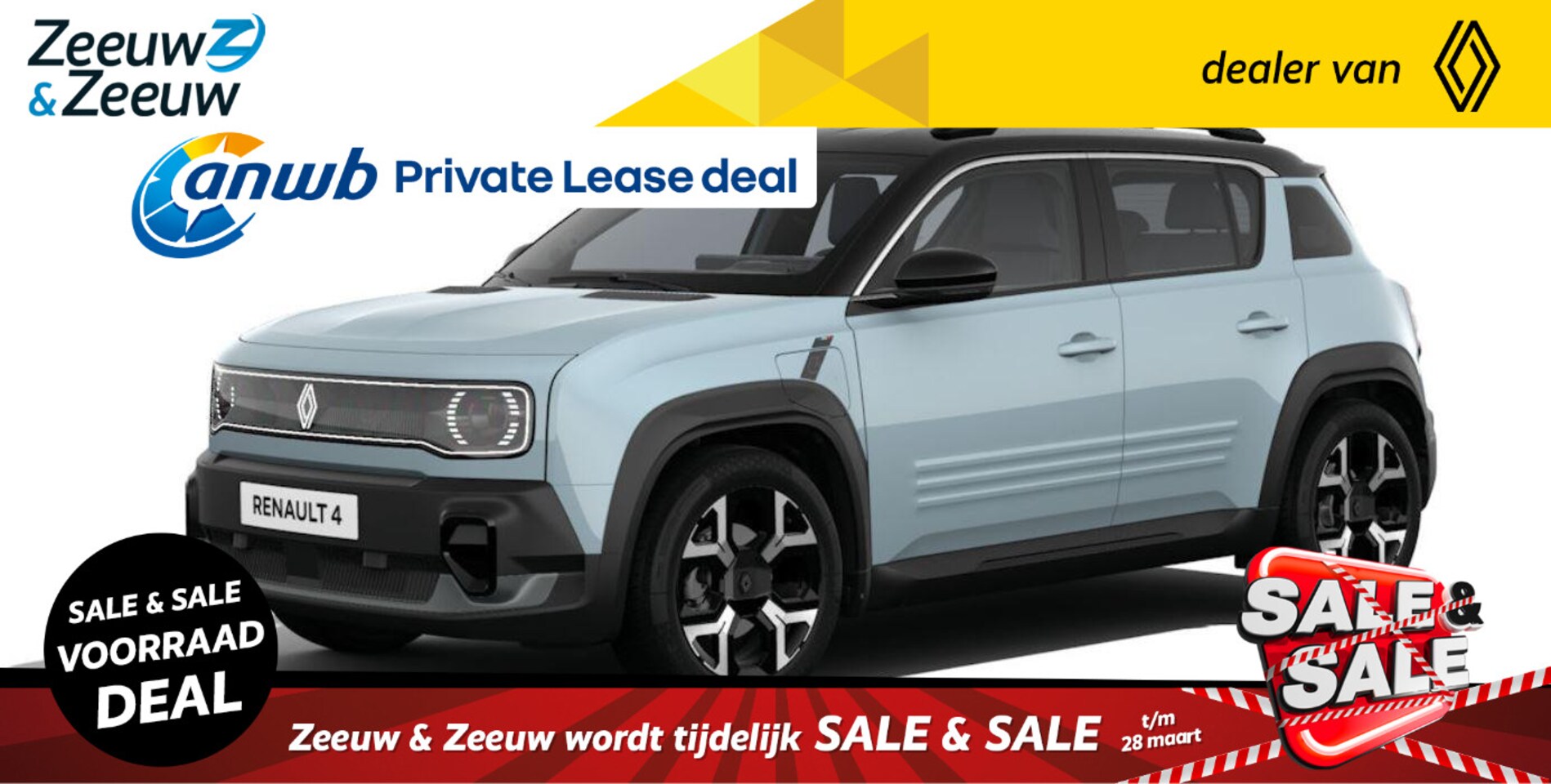Renault 4 - Techno comfort range | Profiteer nu van €2500,- Zeeuw & Zeeuw voorraadkorting | NU met GRA - AutoWereld.nl