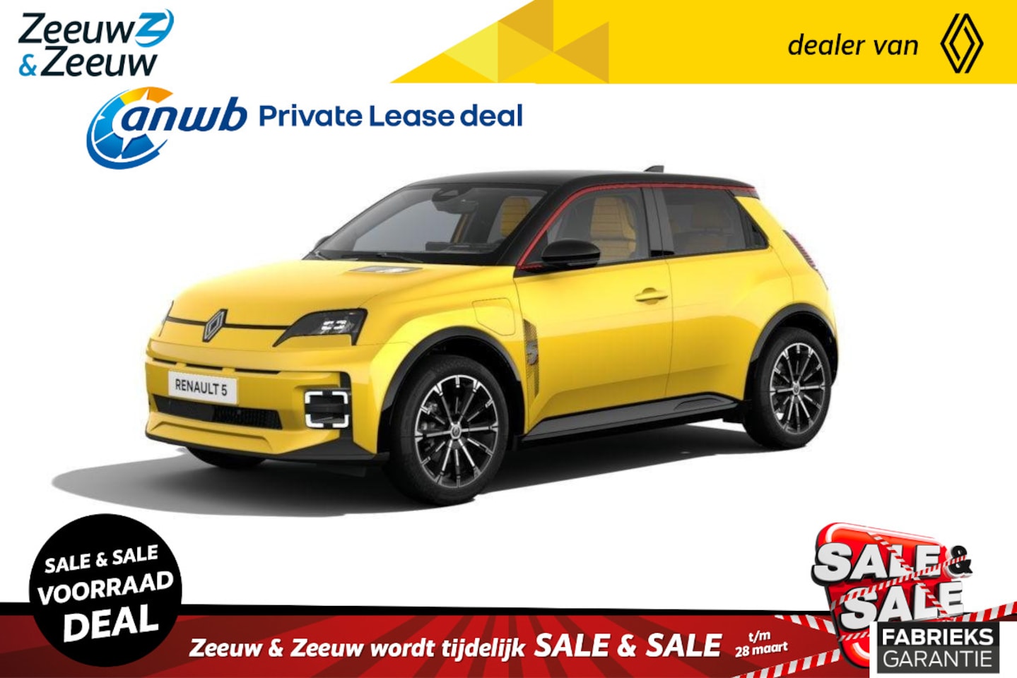 Renault 5 - (Z&Z Renault Private Lease actie vanaf € 399,-) urban range iconic cinq 40 kWh | Auto van - AutoWereld.nl