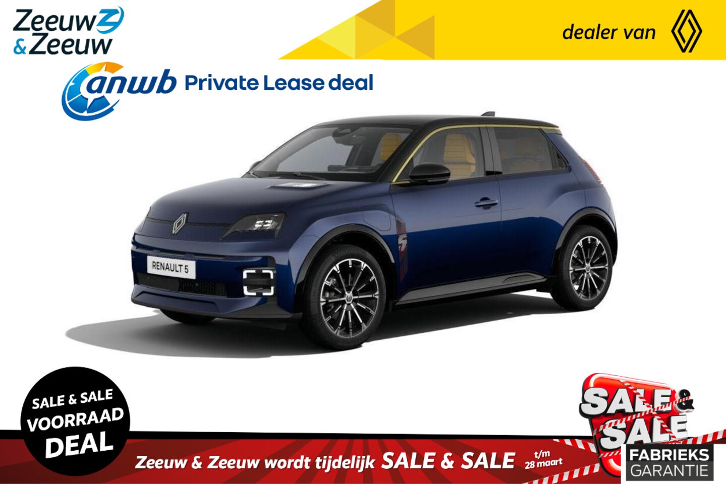 Renault 5 - (Z&Z Renault Private Lease actie vanaf €399,-) urban range iconic cinq 40 kWh | Auto van h - AutoWereld.nl
