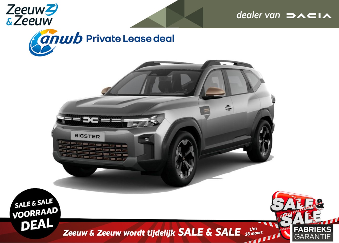 Dacia Bigster - (ANWB Private Lease Actie v.a. € 569,-) Mild Hybrid 140 Extreme Uit voorraad leverbaar in - AutoWereld.nl