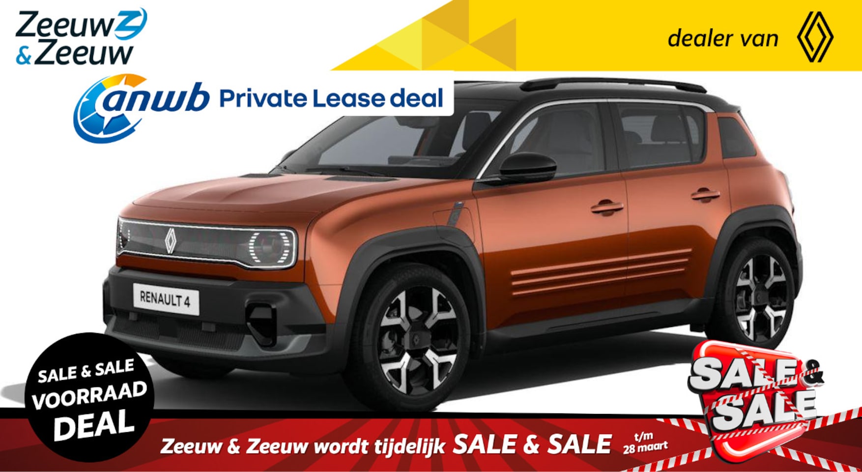 Renault 4 - Techno comfort range | Profiteer nu van €2500,- Zeeuw & Zeeuw voorraadkorting | NU met GRA - AutoWereld.nl