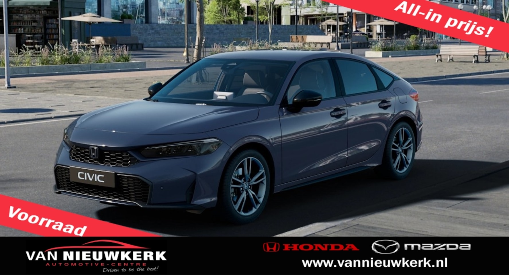 Honda Civic - 2.0 HYBRID 184PK eCVT Sport | Black Emblem Pack - AutoWereld.nl