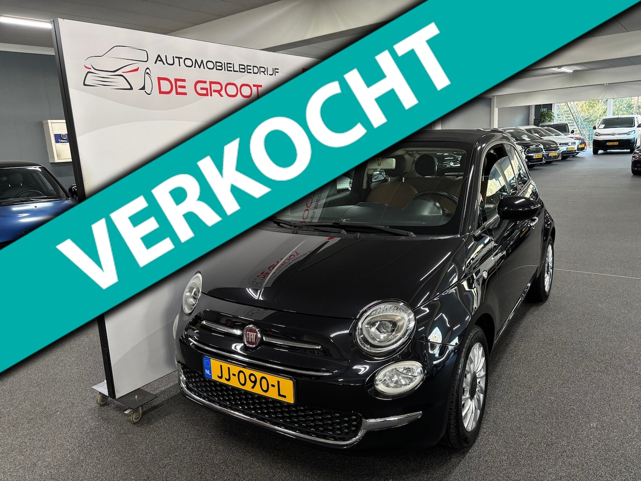 Fiat 500 C - 1.2 Lounge met volledig linnen open dak, Lederen bekleding, Airconditioning, Parkeersensor - AutoWereld.nl