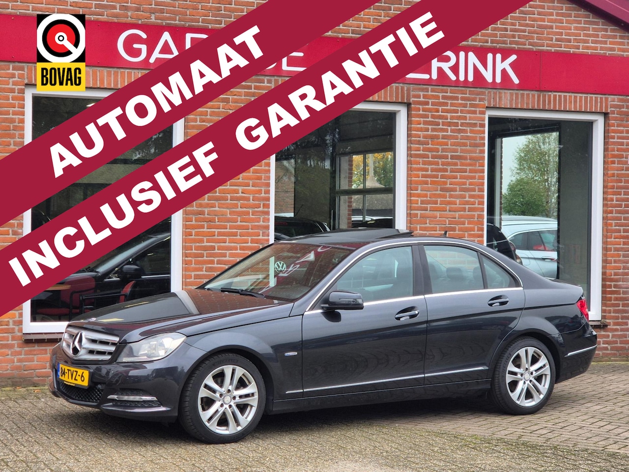 Mercedes-Benz C-klasse - 180 Business Class Avantgarde 156PK 4drs AUTOMAAT clima, cruise, navi, pdc, lmv - AutoWereld.nl