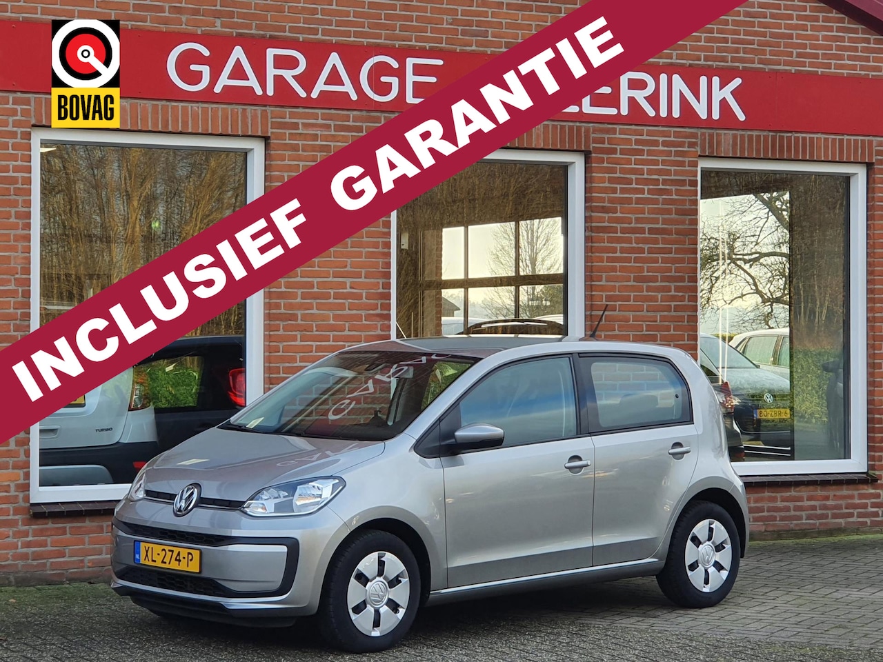 Volkswagen Up! - 1.0 BMT move up! 60PK 5drs airco, navi, carkit, dab, elektr.ramen, trekhaak - AutoWereld.nl