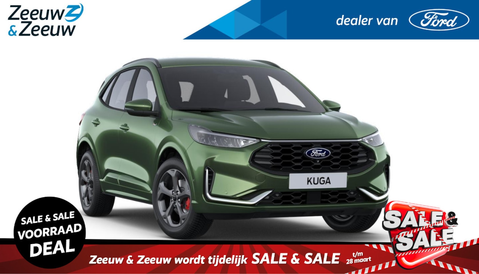 Ford Kuga - 2.5 PHEV ST-Line X | 18" Lichtmetaal | 360Camera | El. Achterklep | Halfleer | El. voorsto - AutoWereld.nl