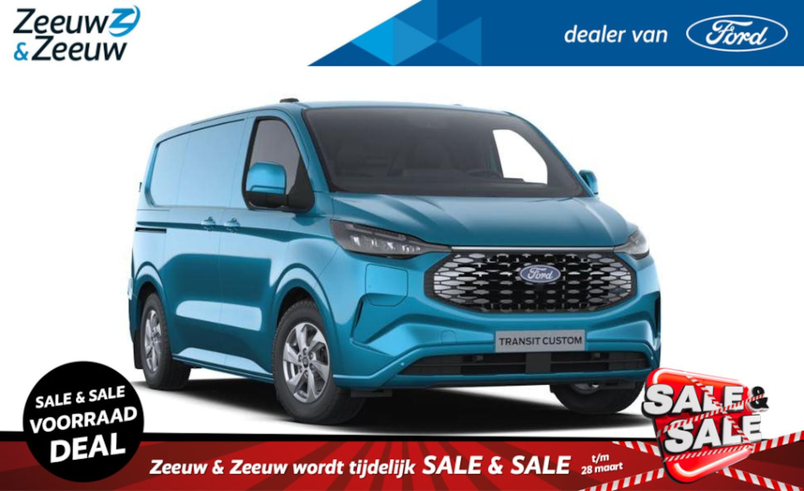 Ford Transit Custom - E-Transit 320 L1H1 Limited 65 kWh | Levering 2025 | 380 KM Actieradius WLTP | 2300KG Trekg - AutoWereld.nl