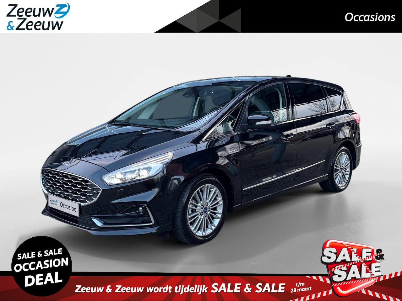 Ford S-Max - 2.5i HEV 7P |Vignale!| Panoramadak | Stoelverkoeling\Stoelverwarming| Dodehoekdetectie| Le - AutoWereld.nl