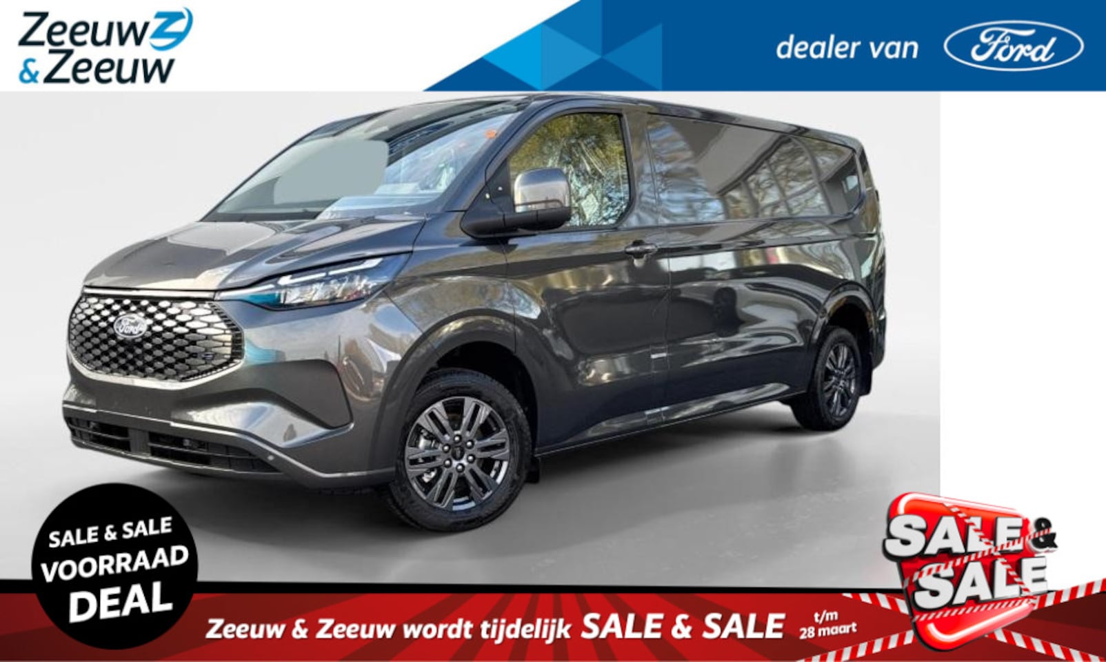 Ford Transit Custom - E-Transit 320 L2H1 Limited 65 kWh 218 pk | Nu 0,99% rente op financial lease | TE BESTELLE - AutoWereld.nl