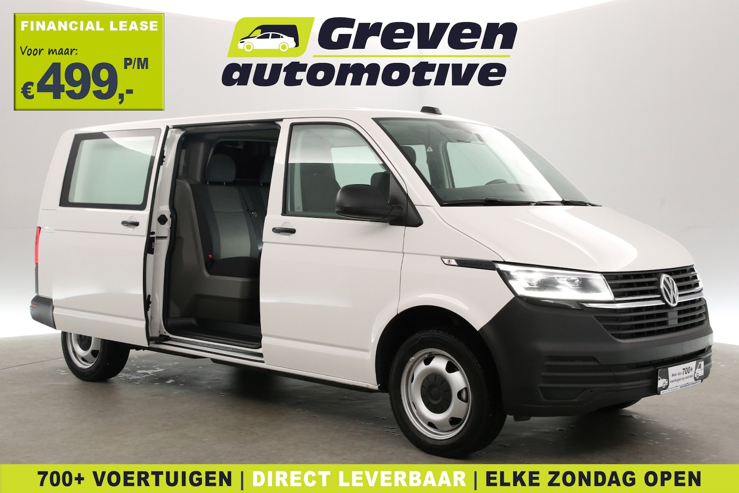 Volkswagen Transporter - 2.0 TDI T6.1 150PK L2H1 | Dubbele Cabine | Airco | Camera | Cruise | Carplay | Stoelverw. - AutoWereld.nl
