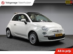 Fiat 500 C - 0.9 TwinAir Lounge Cabrio|Rijklaar prijs|Sensoren|Leer|Lichtmetaal|Airco|