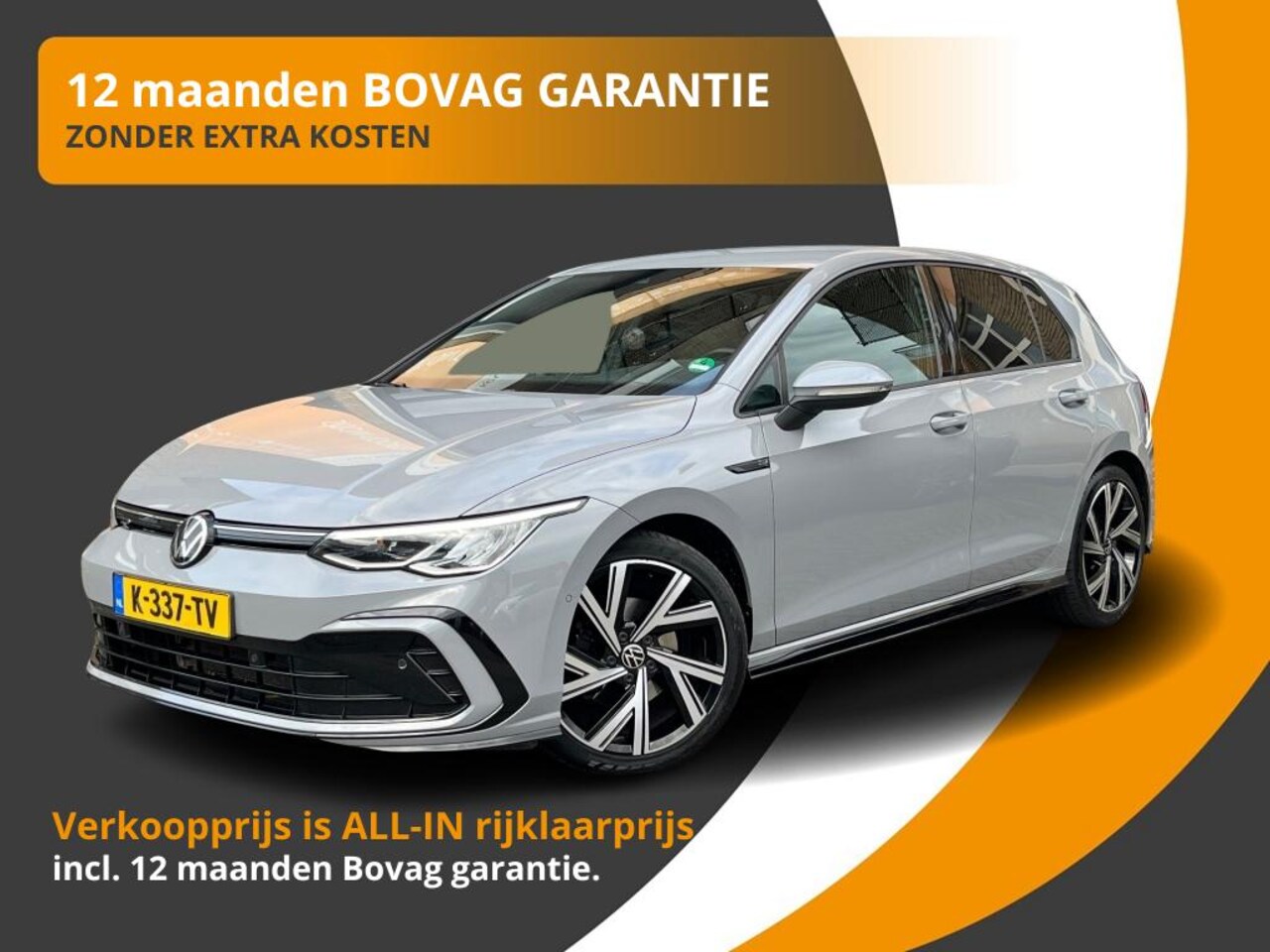 Volkswagen Golf - 1.5 eTSI 150PK R-LINE AUTOMAAT/CARPLAY/LED/18/MOONSTONEGREY/NL-AUTO - AutoWereld.nl