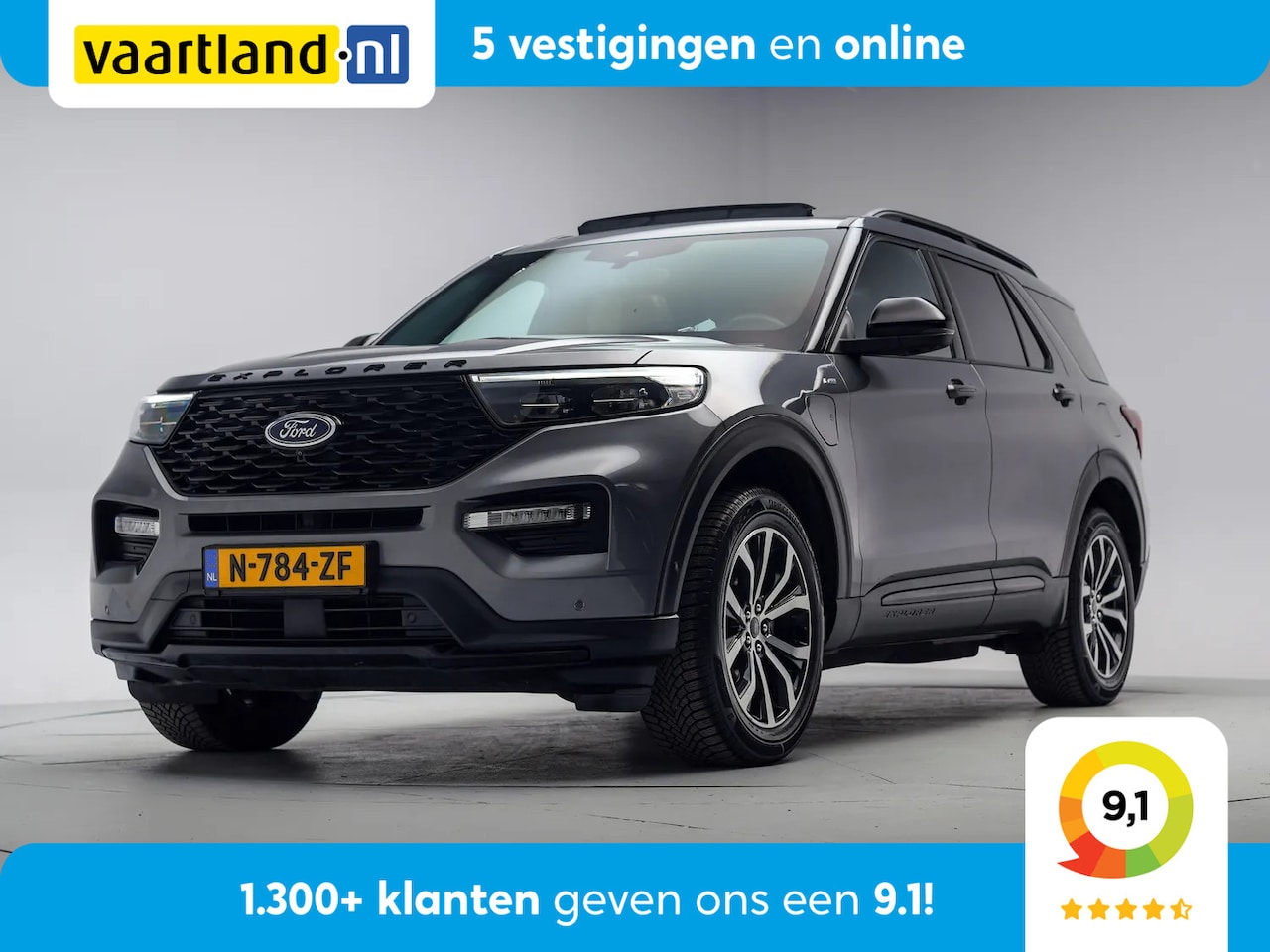 Ford Explorer - 3.0 V6 EcoBoost PHEV ST Line 7-Pers. [ Panorama Trekhaak B&O Stoelventilatie Leder Apple/A - AutoWereld.nl