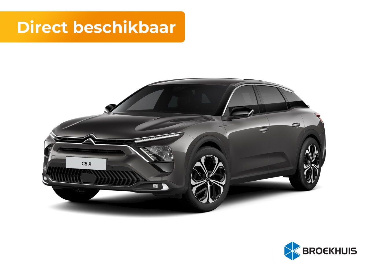 Citroën C5 X - Max | 19" lichtmetalen velgen 'Onyx black' met Onyx black aero inserts | Achteruitrijcamer - AutoWereld.nl