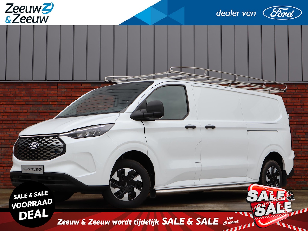 Ford Transit Custom - E-Transit 340 L2H1 Trend 65 kWh | 2x Schuifdeur | 0,99% Financial lease | Trekhaak | Imper - AutoWereld.nl