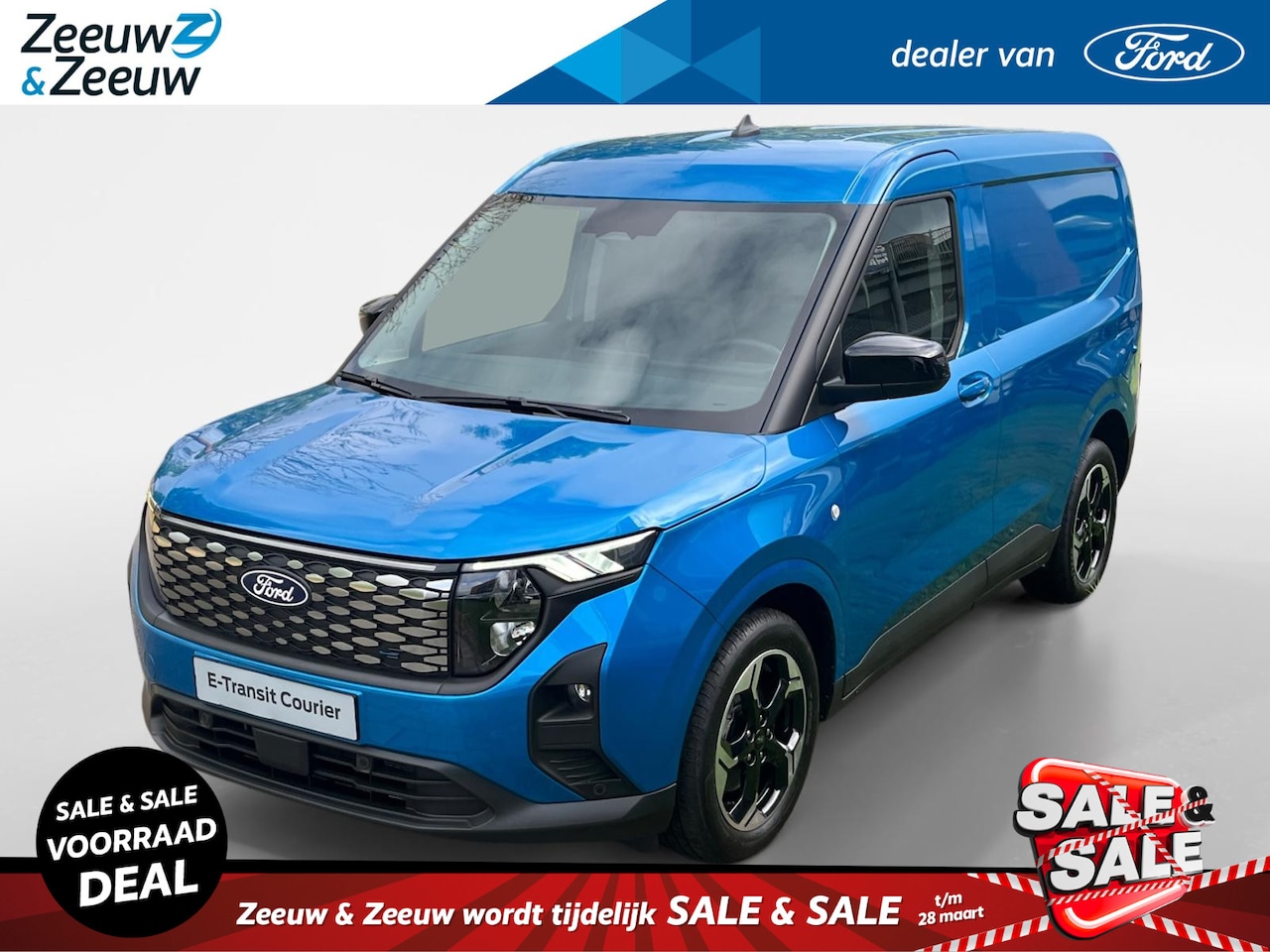 Ford Transit Courier - E-Transit Limited 44 kWh 136 pk | Navigatie | Trekhaak | Achteruitrijcamera | 0,99% rente - AutoWereld.nl