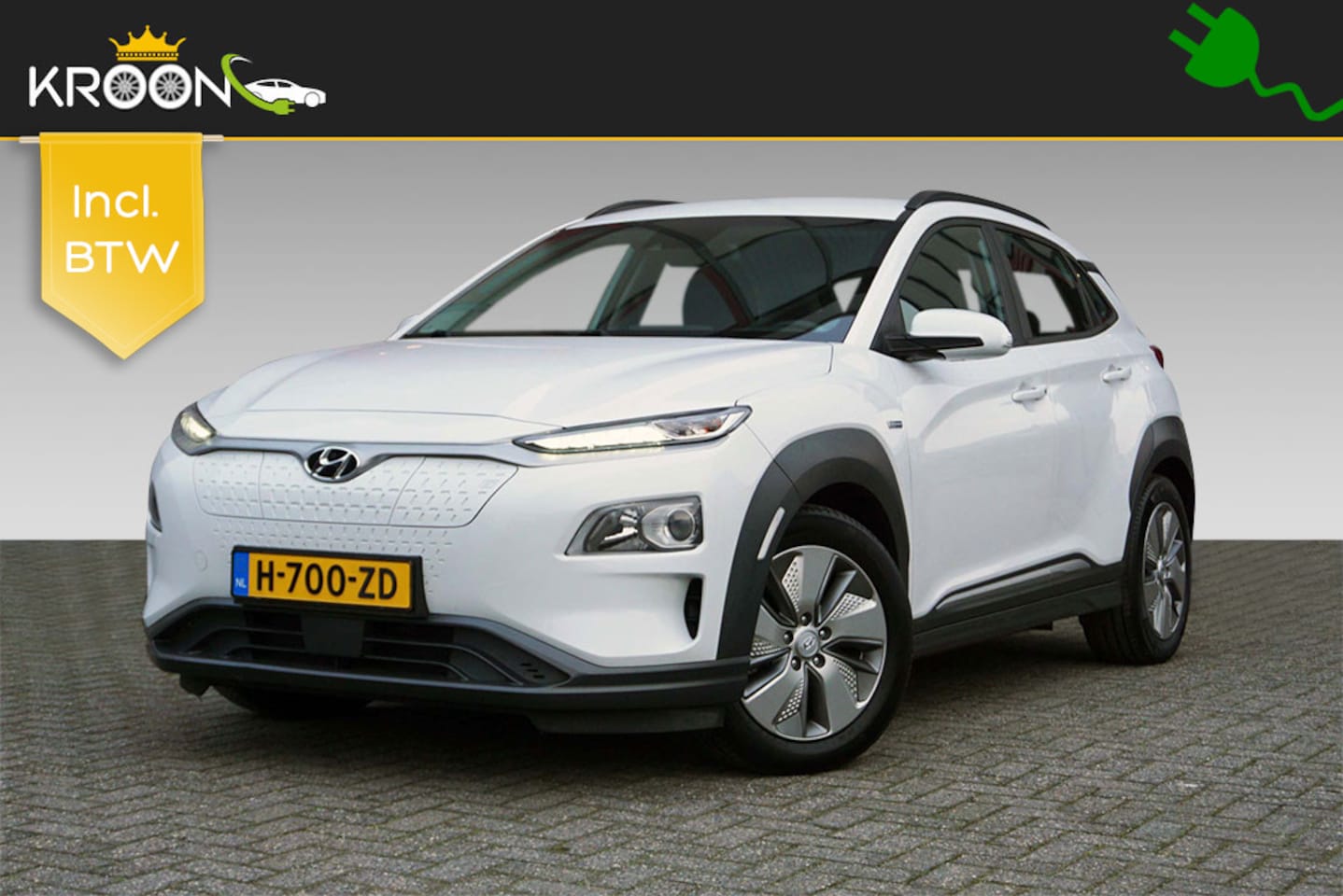 Hyundai Kona Electric - EV Comfort 64kWh 3-Fase SOH 94% Navi Pack - AutoWereld.nl