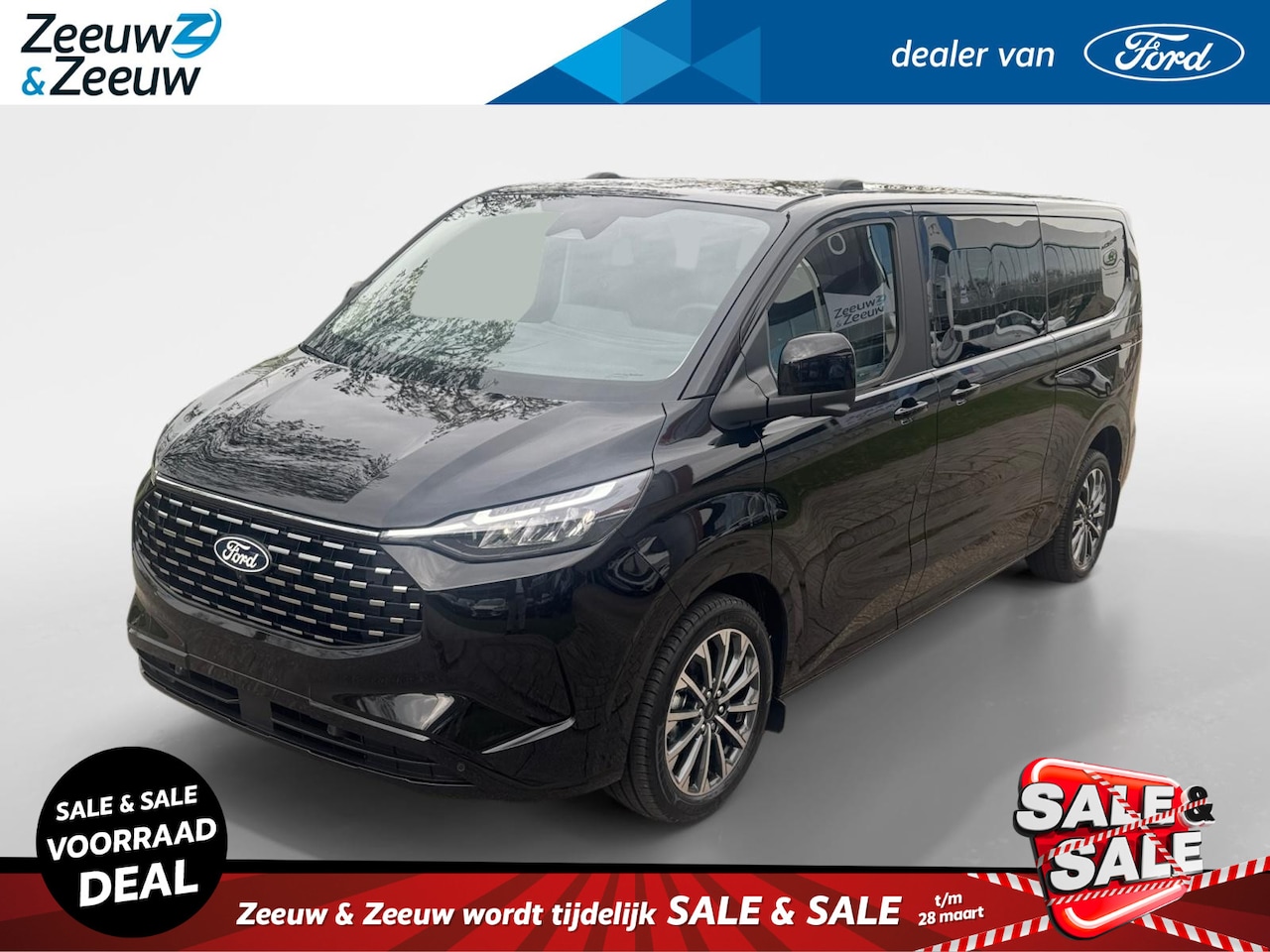 Ford Model T - Custom 340 2.5 PHEV L2H1 Titanium X 8 persoons | Elektr. bedienbare AGR Stoelen met ledere - AutoWereld.nl