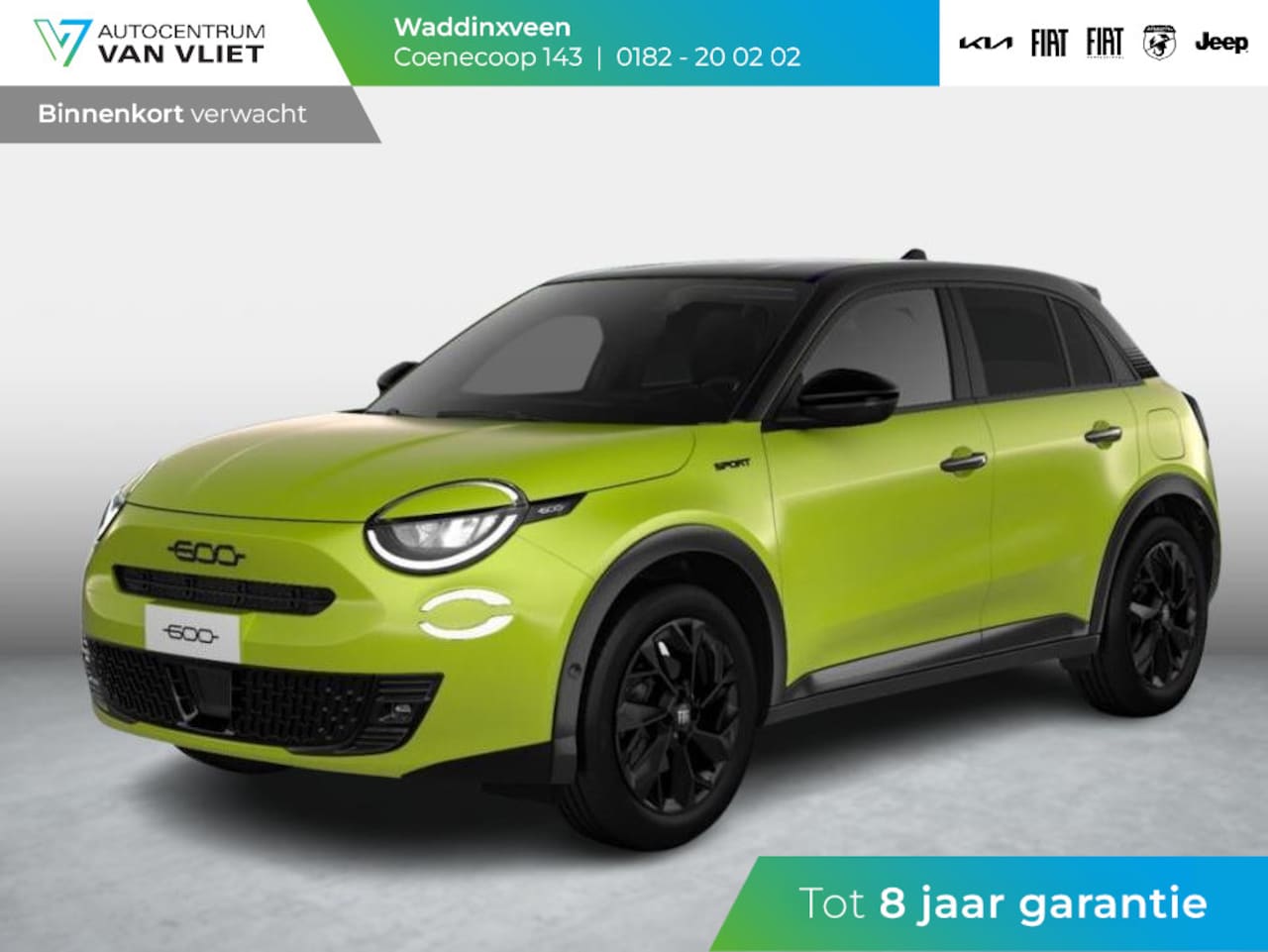 Fiat 600 - 1.2 145pk Hybrid Sport | Clima | Cruise | Navi | 18" | Winter Pack | Apple Carplay | BSM - AutoWereld.nl