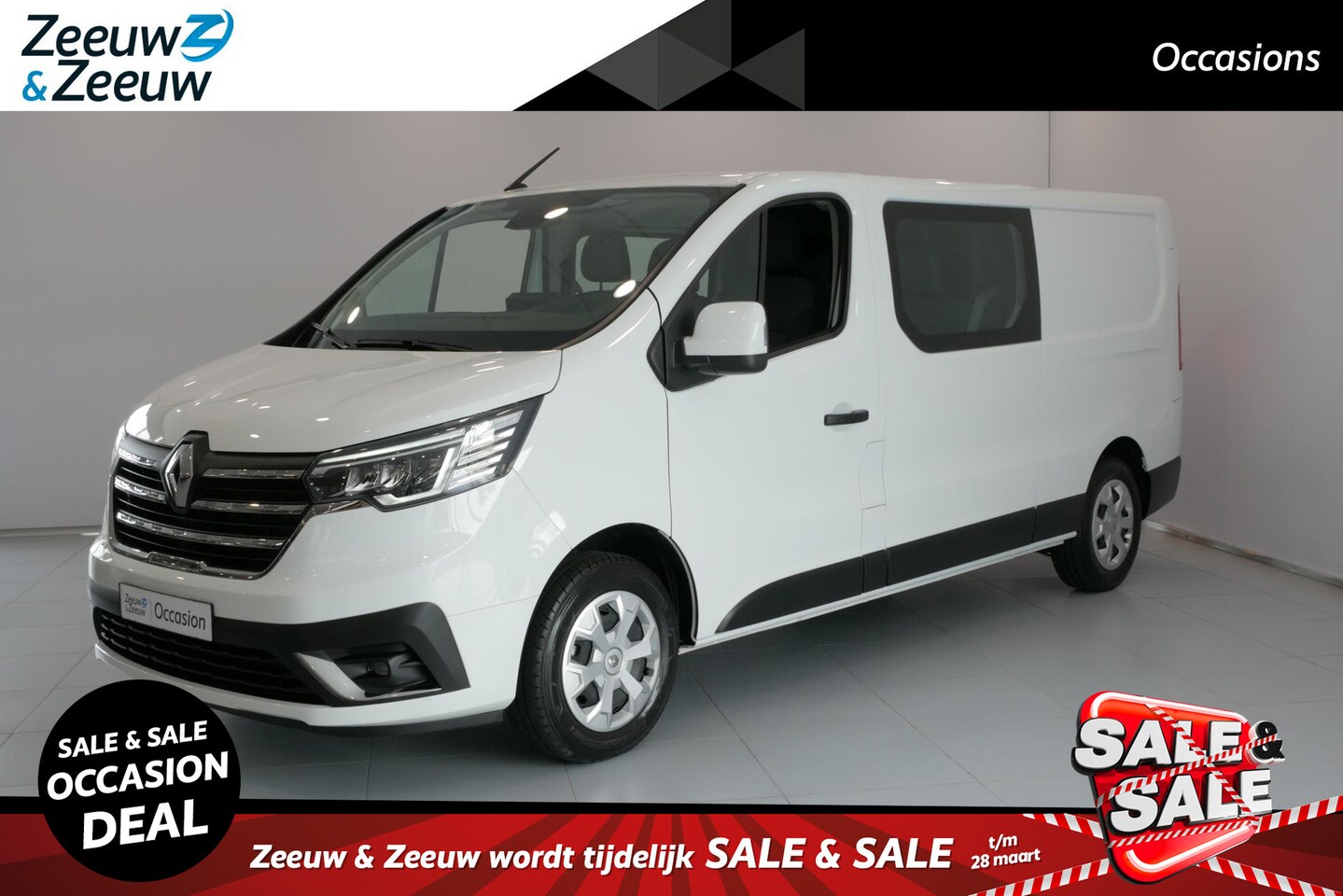 Renault Trafic - 2.0 dCi 110 T29 L2H1 DC Work Edition *Navi*Airco*Parkeersensoren*Passagiersbank*Trekhaak*V - AutoWereld.nl