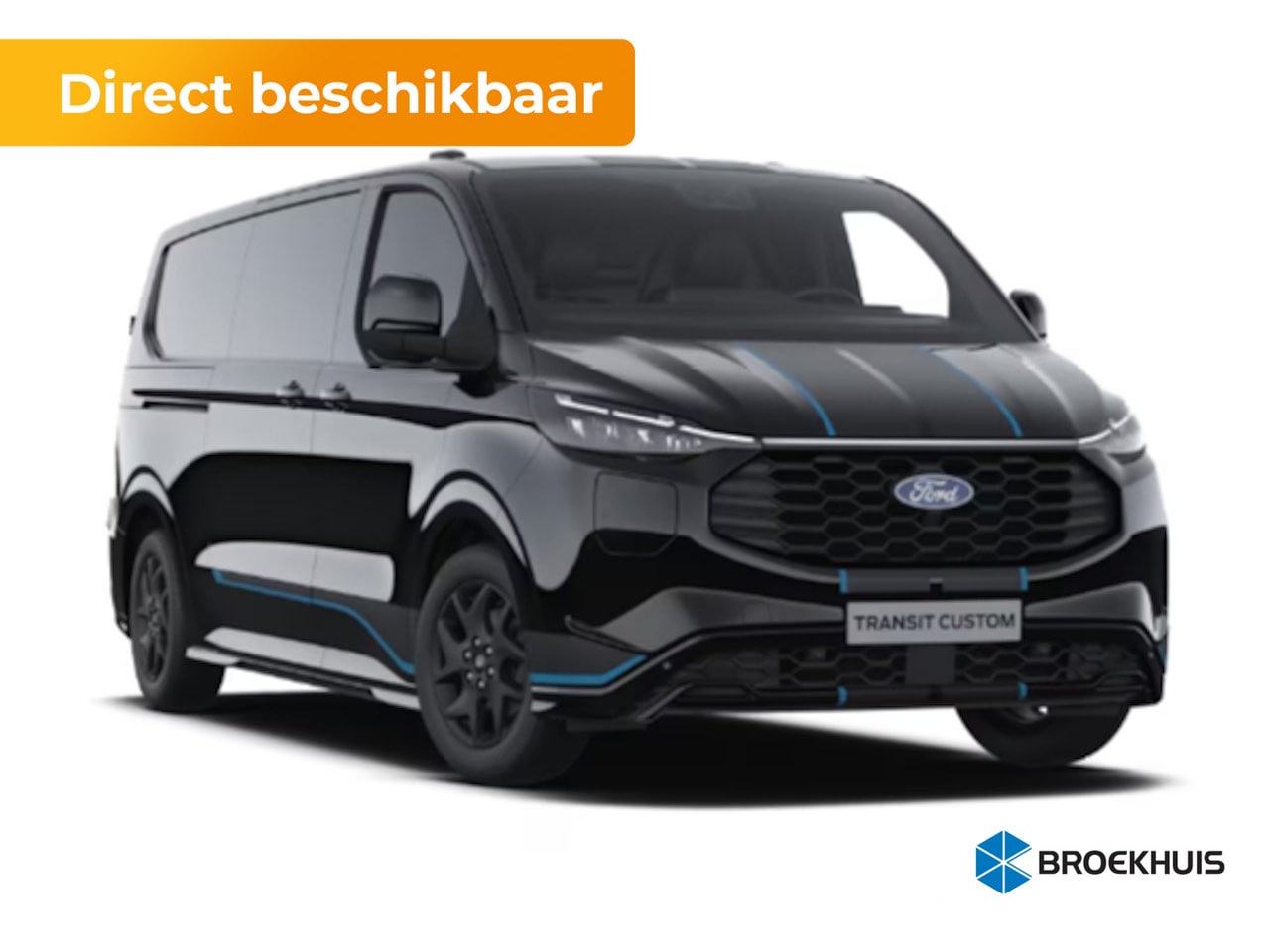 Ford Transit Custom - 320 2.5 PHEV L2H1 Sport | 19 inch lichtmetalen velgen Sport (Matte Black) | 2 AGM accu's | - AutoWereld.nl