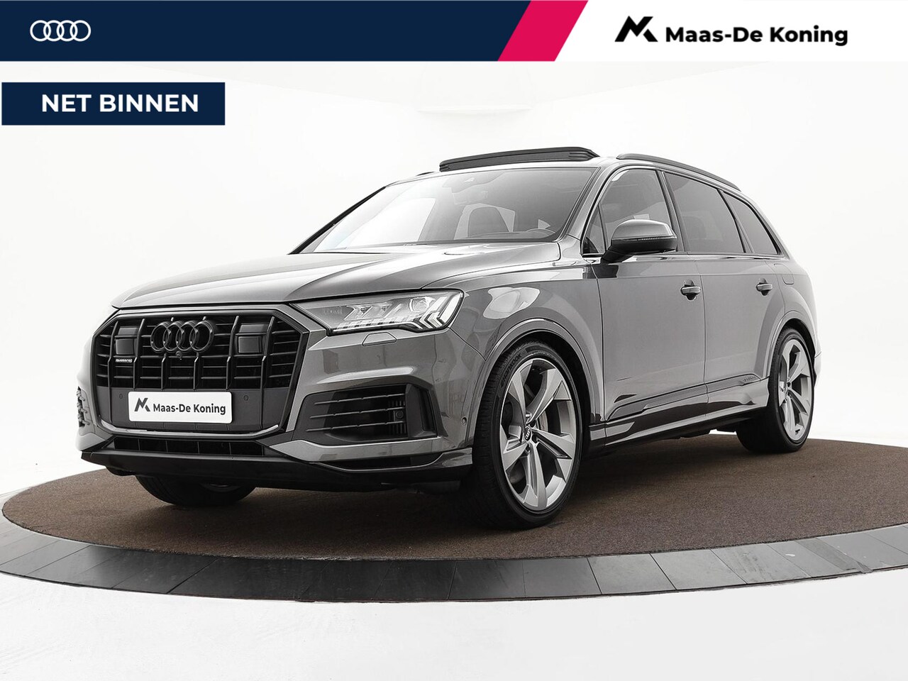 Audi Q7 - 55 TFSIe 380pk Tiptronic Quattro S Line · Panoramdak · Trekhaak · Leder · 360 Camera · Lu - AutoWereld.nl