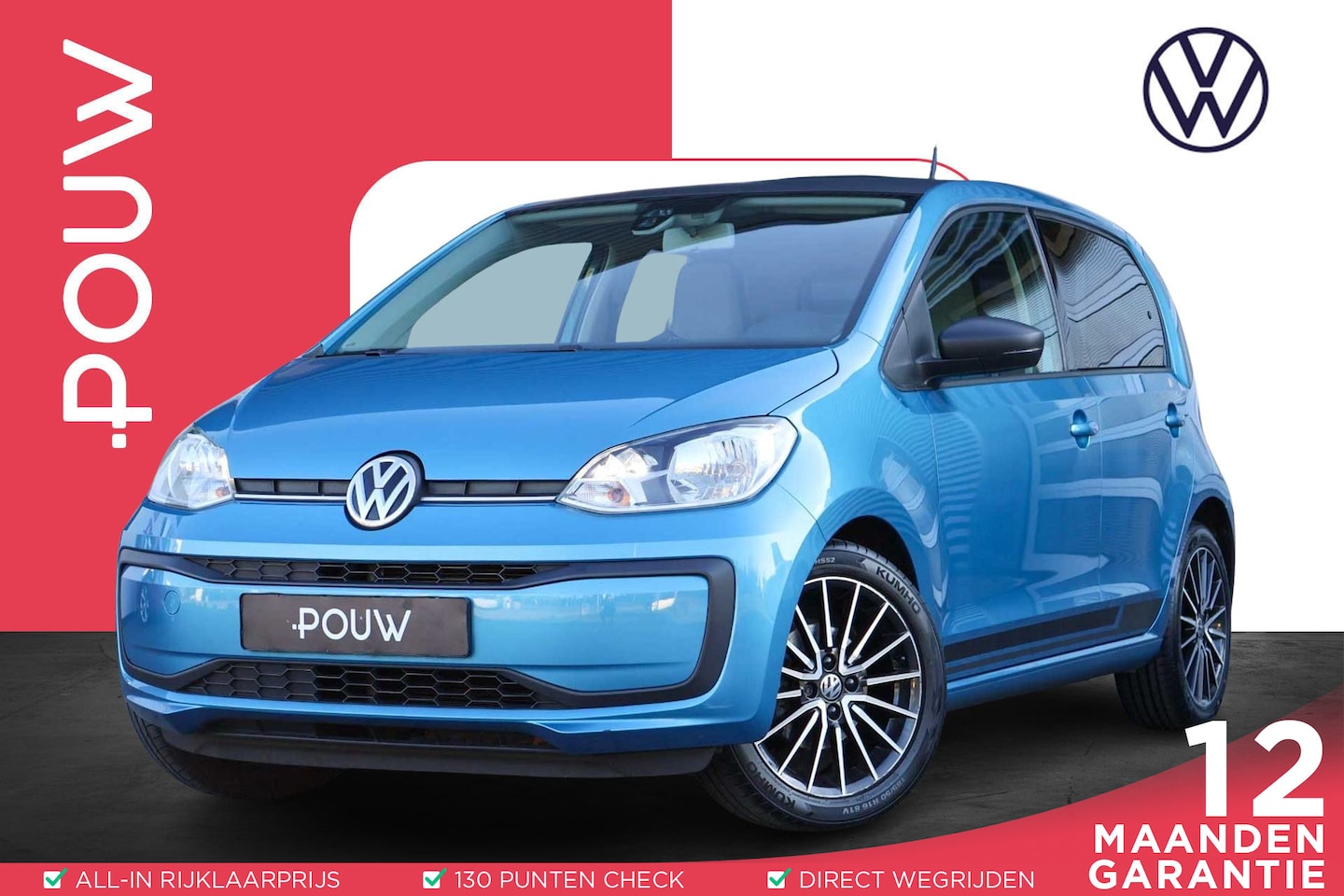 Volkswagen Up! - 1.0 MPI 60pk Move up! 5-Drs. | 16" Velgen | Armsteun | Striping - AutoWereld.nl