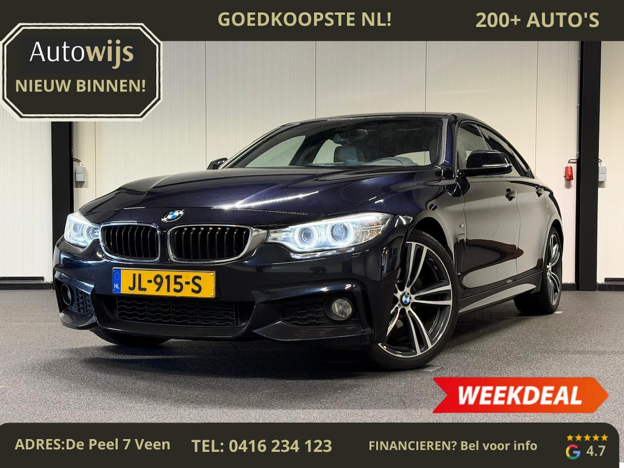 BMW 4-serie Gran Coupé - 418i Centennial High Executive|LED|M-SPORT|LEDER|NAVI|PDC| - AutoWereld.nl