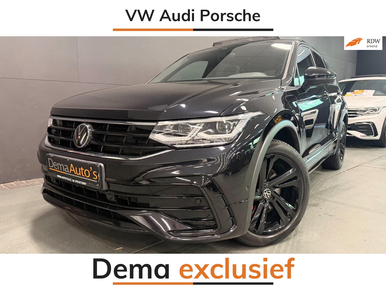 Volkswagen Tiguan - 1.4 TSI eHybrid 2X R-LINE BLACK-LINE PANO/LEDER/M-STOELEN/NAVI/V-COCKPIT/DAB/LED/// - AutoWereld.nl