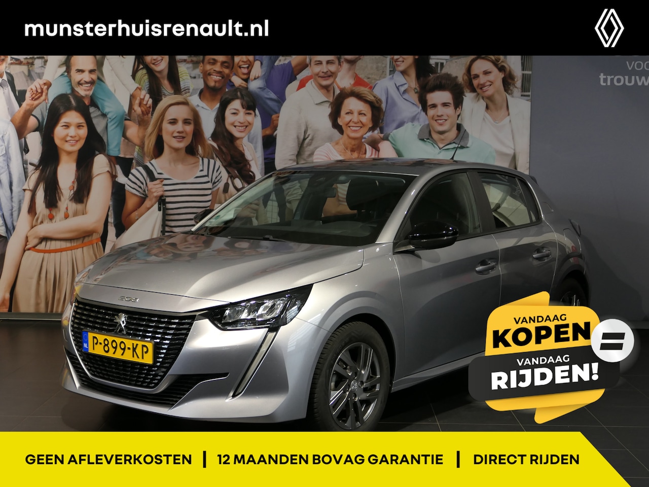 Peugeot 208 - 1.2 PureTech Active Pack - Occasion Lease vanaf €359 p/m - Sensor achter - Cruise - LED Ko - AutoWereld.nl