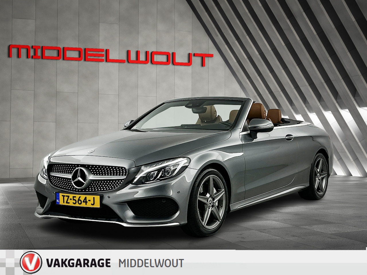 Mercedes-Benz C-klasse Cabrio - 180 AMG/Airscarf/Leder/Stoelverw/Sfeerverlichting - AutoWereld.nl