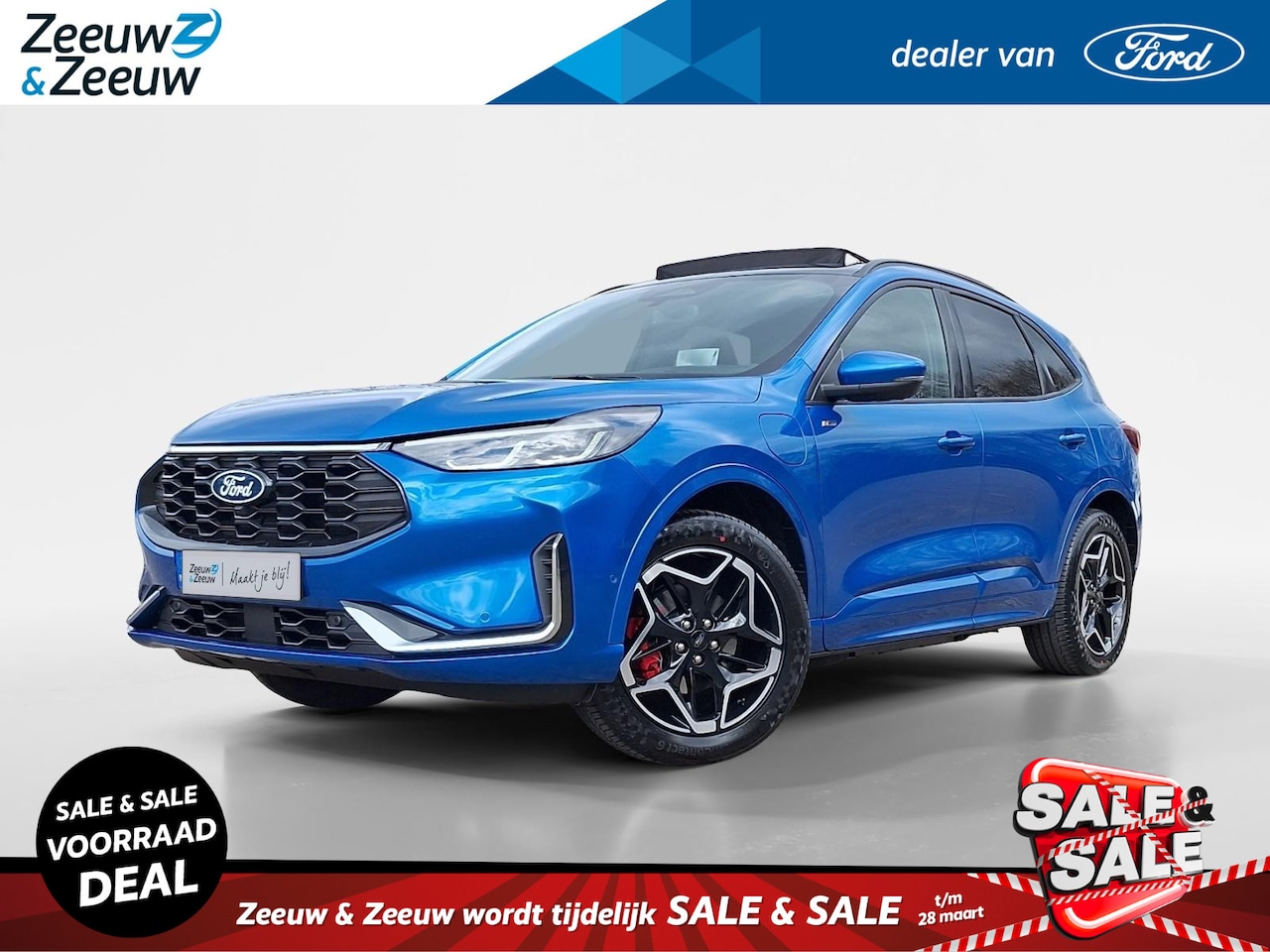 Ford Kuga - 2.5 PHEV ST-Line X | Winterpack | 19" Lichtmetaal | Panoramadak | El. Trekhaak | 360Camera - AutoWereld.nl