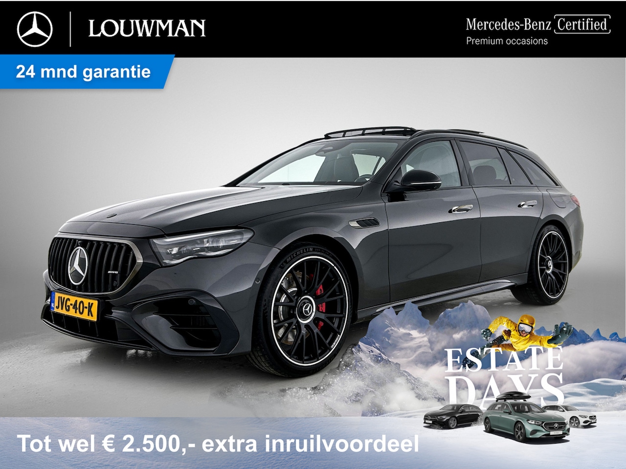 Mercedes-Benz E-klasse Estate - Mercedes-AMG 53 4MATIC+ | AMG DYNAMIC PLUS Paket | Panorama Schuif-Kanteldak | Trekhaak | - AutoWereld.nl
