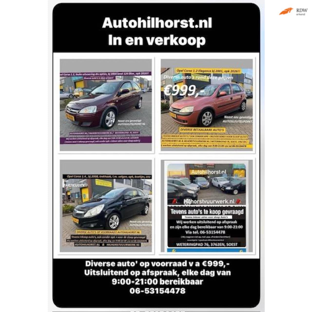 Opel Corsa - 1.4- ( vanaf €999,- diverse bouwjaren en modellen ) - AutoWereld.nl