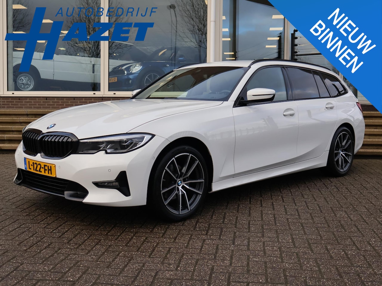 BMW 3-serie Touring - 320d HIGH EXECUTIVE SPORTLINE 190 PK AUT. *ALPINWEISS* + ELEK. TREKHAAK | LASER LED | 18 I - AutoWereld.nl
