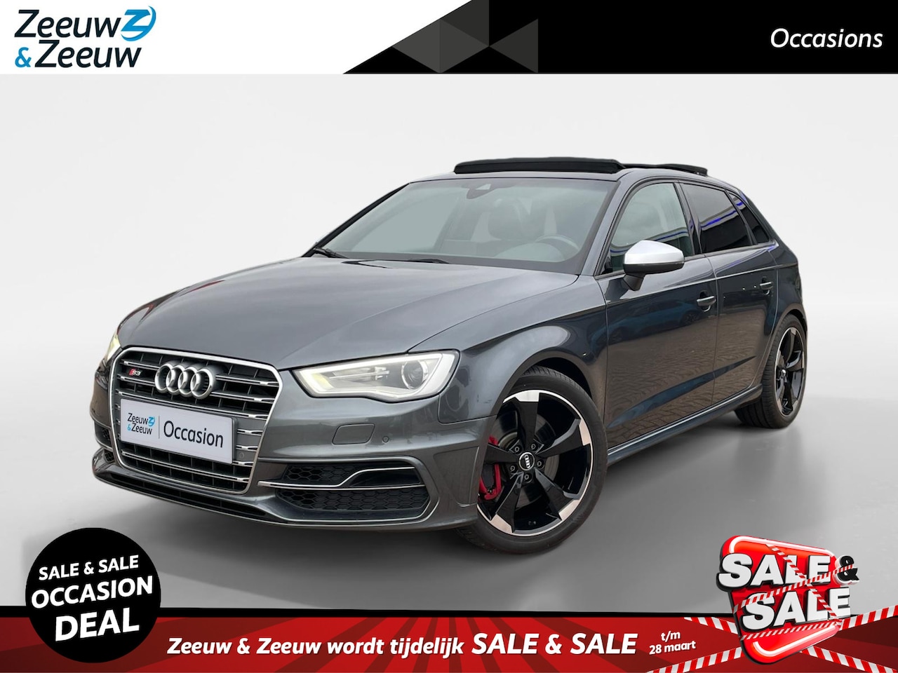 Audi A3 Sportback - 2.0 TFSI S3 quattro Pro Line Plus *Automaat*Navigatie*Schuif/Kanteldak*LED*LM.Velgen. IN Z - AutoWereld.nl