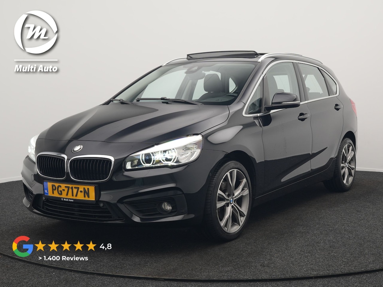 BMW 2-serie Active Tourer - 218i High Executive 136pk Dealer O.H. | Panodak | Voorstoelen Verwarmd | Keyless | LED Kop - AutoWereld.nl
