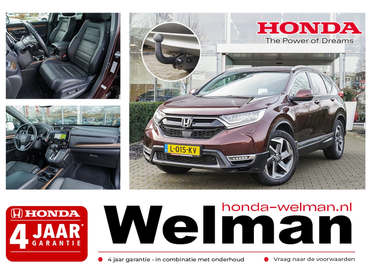 Honda CR-V - 1.5i VTEC EXECUTIVE TURBO - AUTOMAAT - 193 PK - 4WD - TREKHAAK - AutoWereld.nl